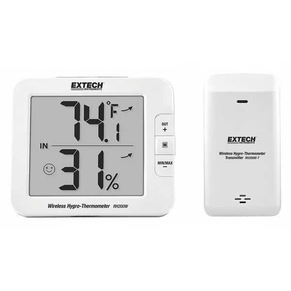 Wireless Thermometer,Digital LCD, Mfr#: RH200W, EXTECH