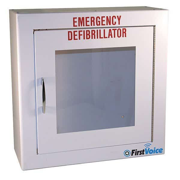 Defibrillator Storage Cabinet, White