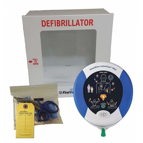 HeartSine samaritan 350P Semi-Auto w/Alarmed Cabinet & Medical Oversight Package