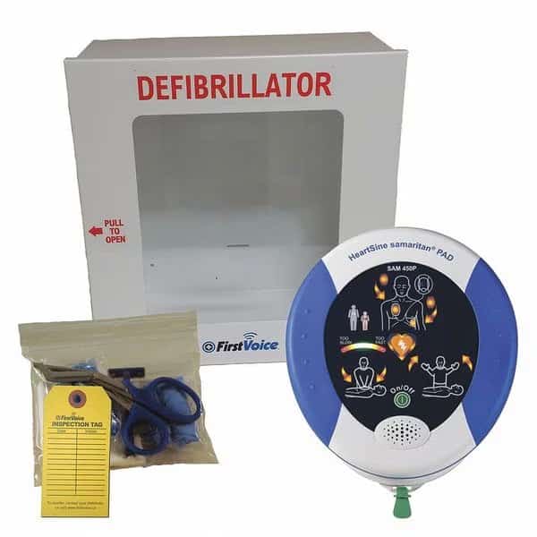 HeartSine samaritan 450P Semi-Auto w/Alarmed Cabinet & Medical Oversight Package