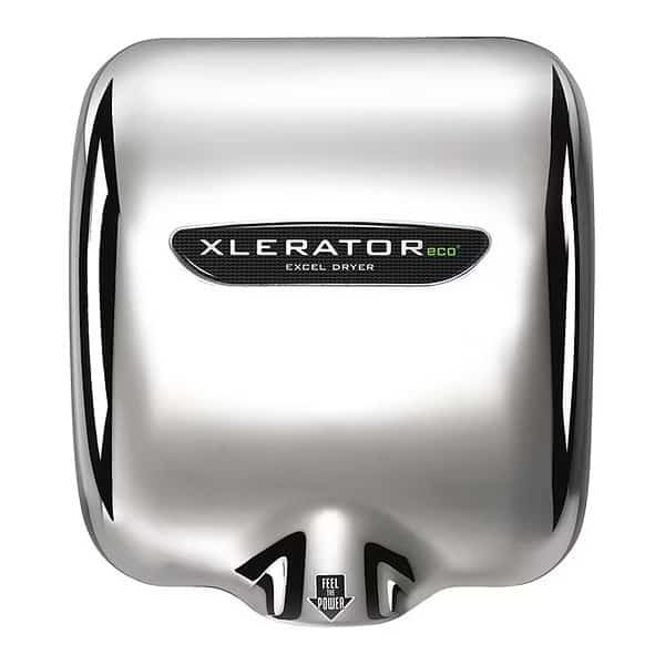 Automatic Hand Dryer, 12 sec Dry, 68 to 76, 208 to 277V AC, Silver, Polished Chrome