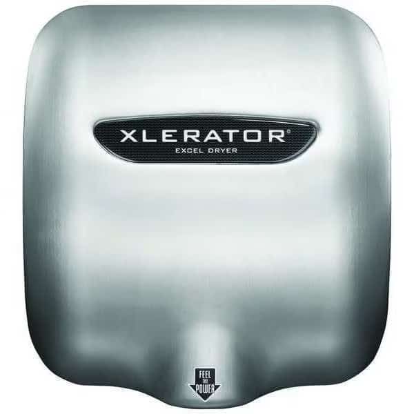 Automatic Hand Dryer, 8 sec Dry, 68 to 76, 110 to 120V AC, Silver, Brushed