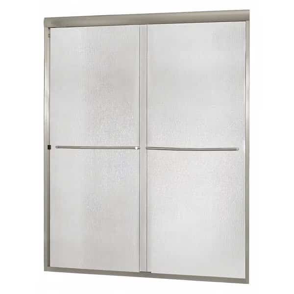 Shower Door, Aluminum, Gray, 60" x 72" Sz