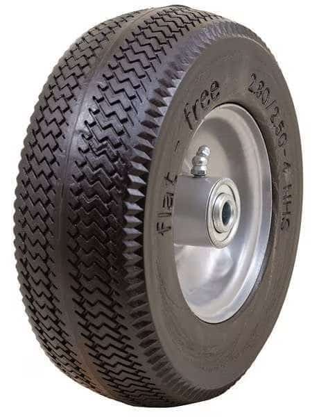 Flat Free Wheel, Polyurethane, 275 lb, Gray