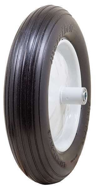 Flat Free Wheel, Polyurethane, 500lb, White
