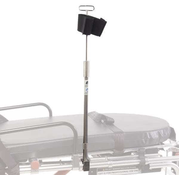 IV Pole, Nylon, Silver, Lock Sleeve and Bag Restraint