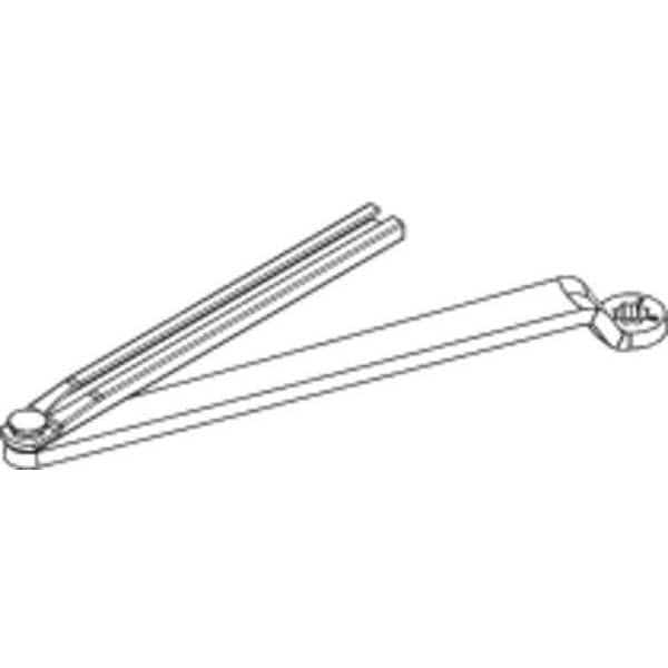 Arm and Forearm, Aluminum, 1460 Series Surface Mounted Closers, Matte Silver, VARIES