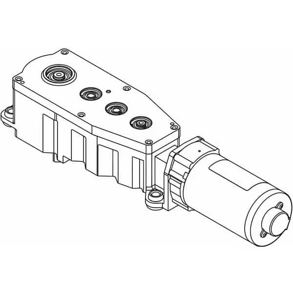 Motor Gear Box, Aluminum, 9550, Gray