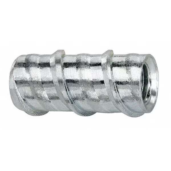 Self Locking Thread Insert, 11/16 in L, Carbon Steel, Zinc Plated, 50 PK