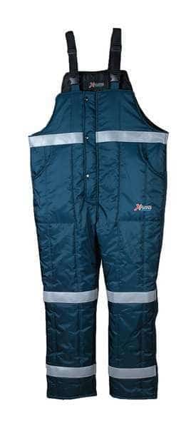 FW560 Bib Overalls, Nylon, 32 in Inseam, Navy, L