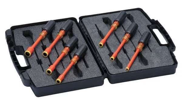 Nut Driver Set, 7 Pieces, SAE, Solid, Ins