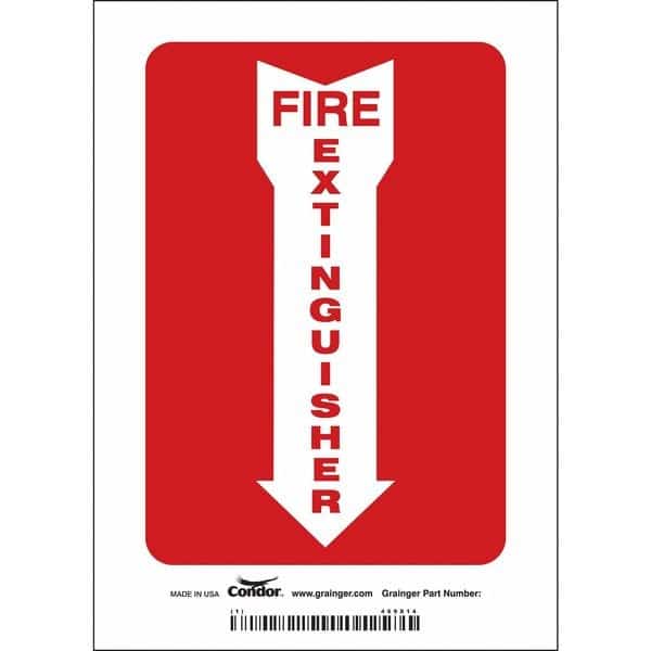Safety Sign, 5" W, 7" H, 0.004" Thickness, Condor, Mfr#: 469X14
