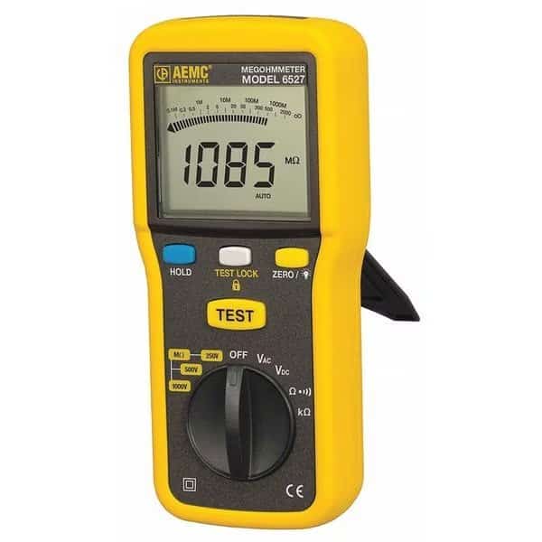 Battery Operated Megohmmeter, Mfr#: 6527, AEMC INSTRUMENTS