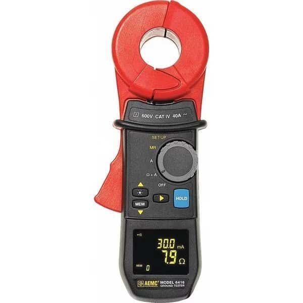 Clamp On Earth Tester,OLED Display, Mfr#: 6416, AEMC INSTRUMENTS