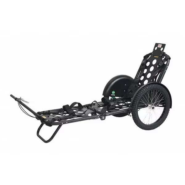 Stretcher with Brake, 28" L, 20" H, Black