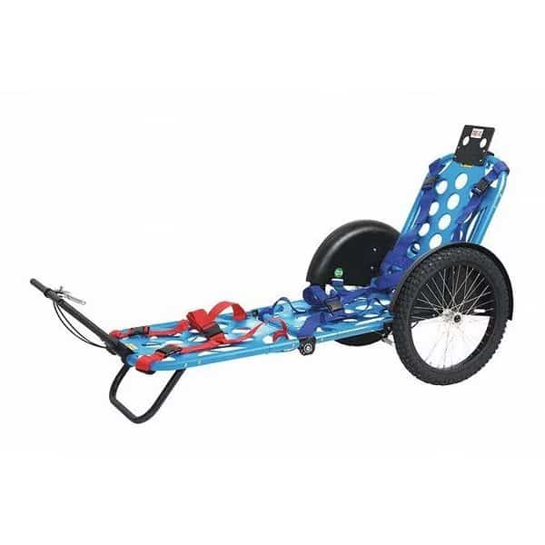 Stretcher with Brake, 28" L, 20" H, Blue