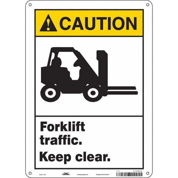 Safety Sign, 14 in Height, 10 in Width, Polyethylene, Vertical Rectangle, English, 476N85, CONDOR, Mfr# 476N85