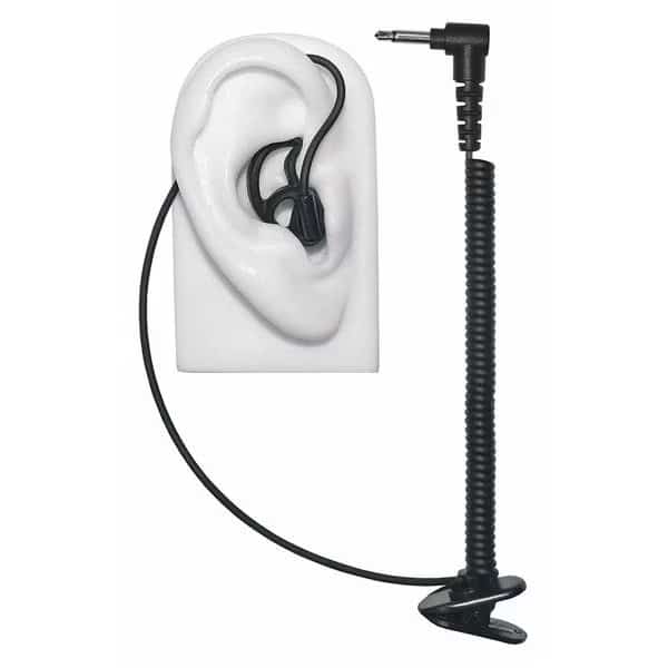 Tubeless Earpiece,Listen Only,3.5mm,Blk, Mfr#: EP-MS1A-B, EARPHONE CONNECTION