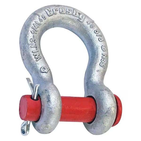 Shackle,5/8 in.,6500 lb.,Round Pin, Mfr#: 1018115, CROSBY