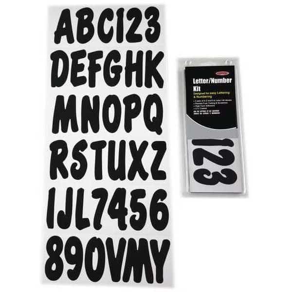 Number and Letter Combo Kit, Black, 3 in.H