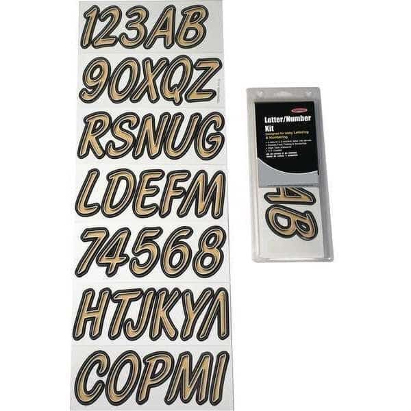 Number and Letter Combo Kit,Brown,3 in.H, Mfr#: GBRBKG400, HARDLINE PRODUCTS