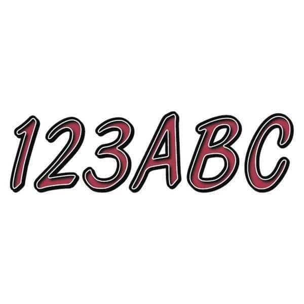Number and Letter Combo Kit, Burgundy