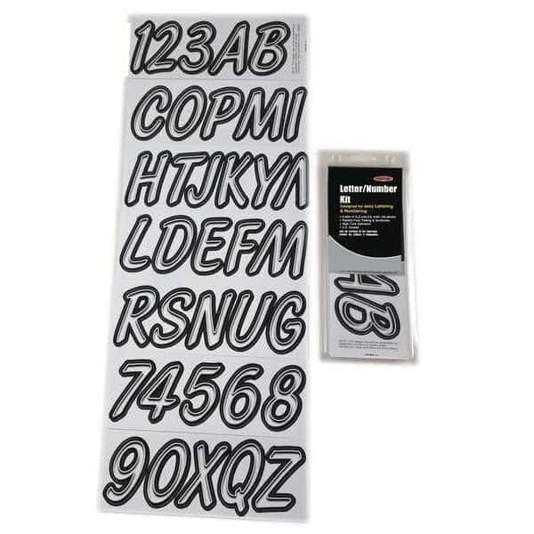 Number and Letter Combo Kit,White,3in.H, Mfr#: GWHBKG400, HARDLINE PRODUCTS
