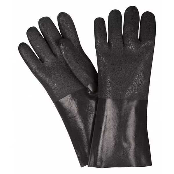 Chemical Gloves,L,14 in. L,Sandy,PR, Mfr#: 6514SJ, MCR SAFETY