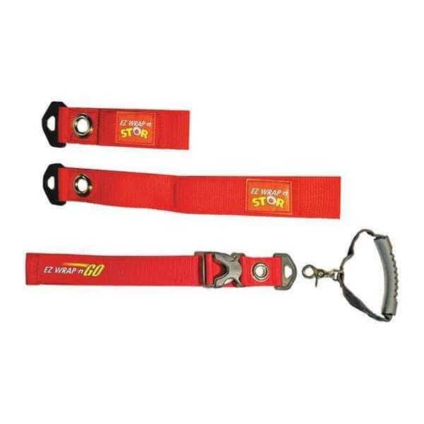 Strap with Handle, Red, Nylon, 1-1/2 in. W, EZ WRAP N GO, Mfr# EZWRAPNGOSYSVP