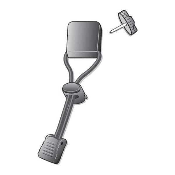 Snap-On Clip, 4-1/2 in L, SS, Threaded Stud