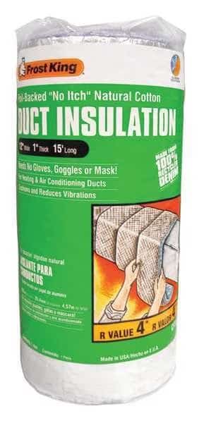 Duct Insulation, Cotton, 15 ft. L