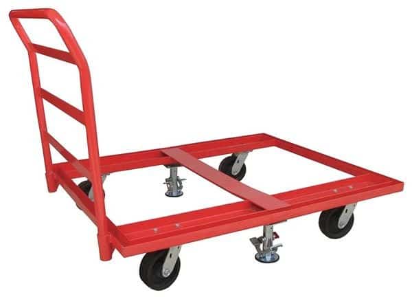Pallet Dolly, 48x48, Floor Lock & Handle