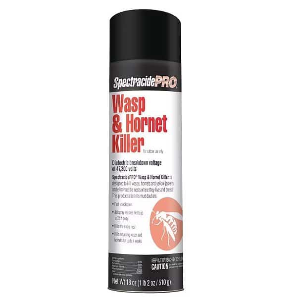 18 oz  Aerosol Wasp & Hornet Killer, Permethrin/Piperonyl Butoxide/Tetramethrin, Outdoor Use