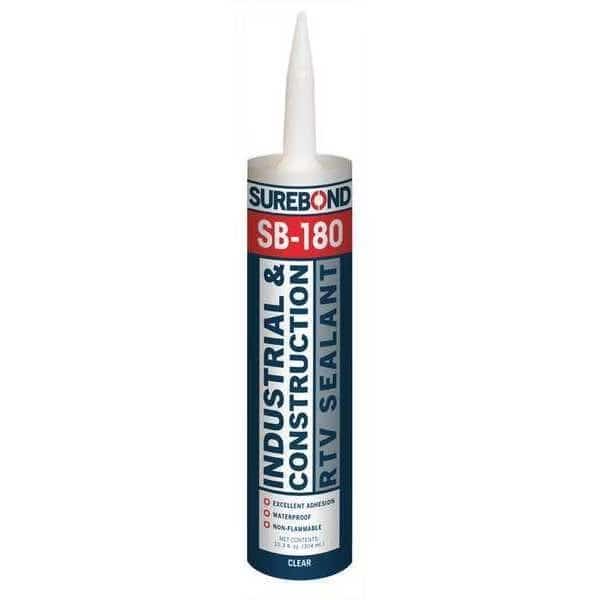 Acetoxy Cure Silicone Sealant, 10.3 oz, Clear, Temp Range -62 to 350 Degrees F