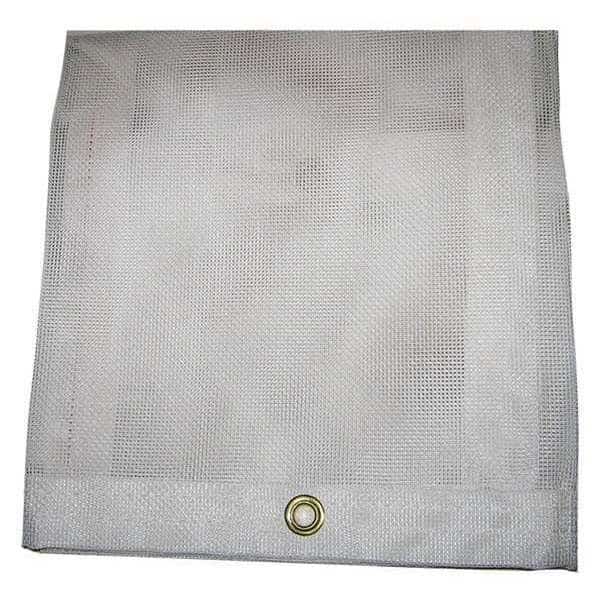 Standard Duty Tarp, 11 ft 8 in x 19 ft 6 in, 5 Mil, White, Vinyl, Tear Resistant, UV Resistant