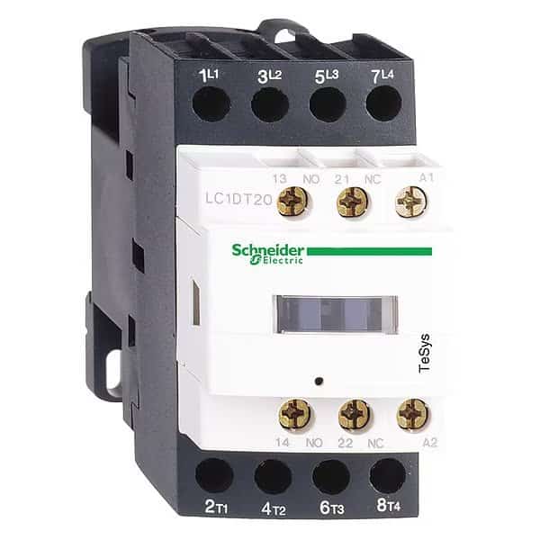 IEC Magnetic Contactor, 4 Poles, 240 V AC, 25 A, SCHNEIDER ELECTRIC, Mfr# LC1DT25U7