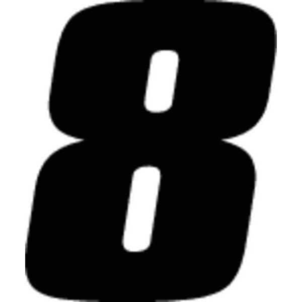 Number Label,Blk,Vinyl,4 in. H,No. 8,PK3, Mfr#: DB43B-8, HARDLINE PRODUCTS