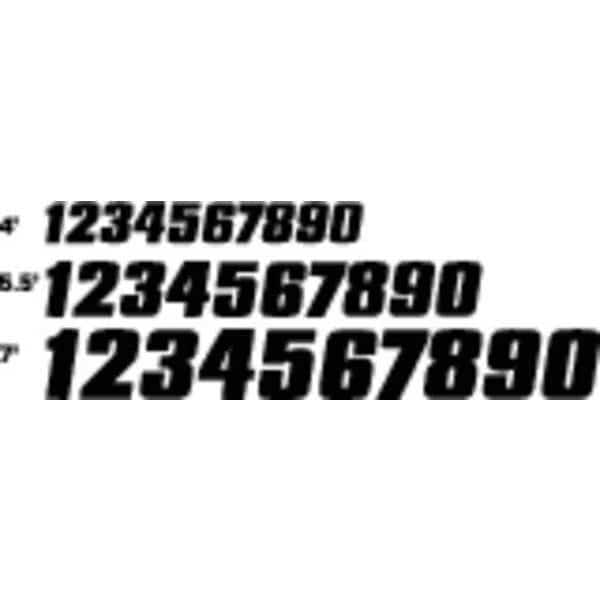 Number Label,Blk,No. 0 Thru 9,PK120, Mfr#: DB5120B-KIT, HARDLINE PRODUCTS