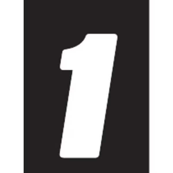 Number Label,Wht,5-1/2 in. H,No. 1,PK3, Mfr#: DB53W-1, HARDLINE PRODUCTS