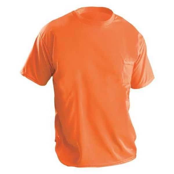 Short Sleeve Hi-Vis Unisex T-Shirt, Polyester, Orange, L