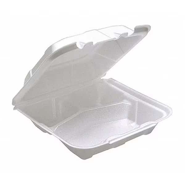 Carry-Out Container, 8-1/8" W, White, PK150