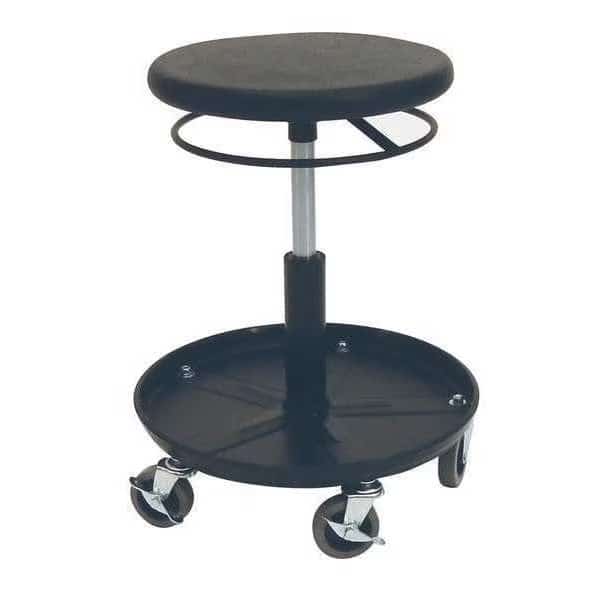 Welding Stool, Height Range 16" to 21", Polyurethane Black, Shopsol, Mfr#: 1010302