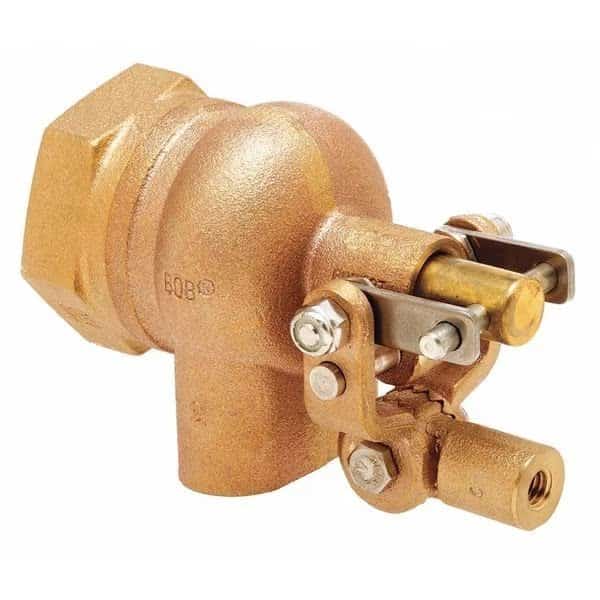 Float Valve, 2 in., Pipe, Brass, FNPT