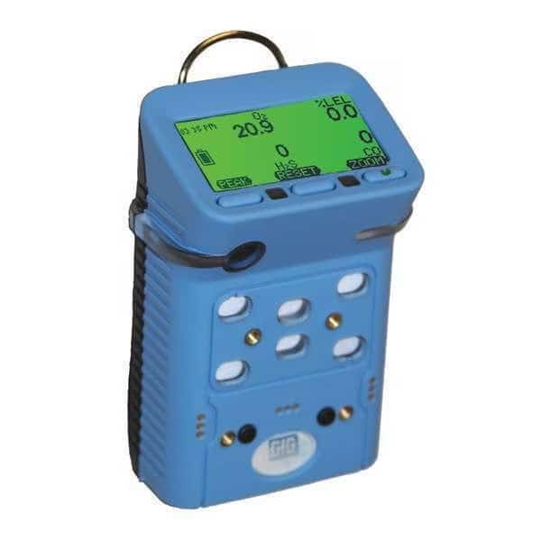 Multi-Gas Detector, IP67, Audible, Vibrating, Visual, LCD, 170 hr Battery Life