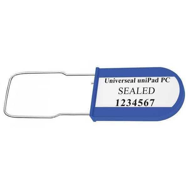 Padlock Seal 3-1/4" x 3/64", Acrylic, Blue, Pk50