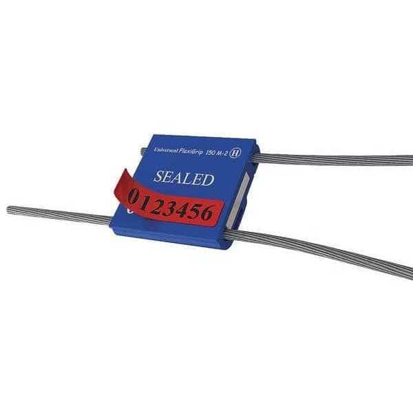 Cable Seal 12" x 1/16", Aluminum, Blue, Pk50