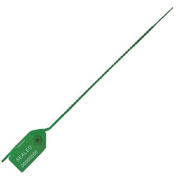 Pull-Tight Seals, Green, Plastic, PK100
