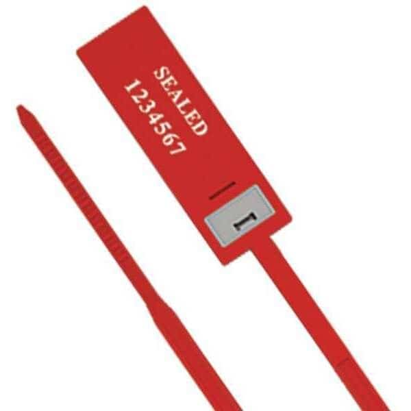 Pull-Tight Seals, Red, Plastic, PK100