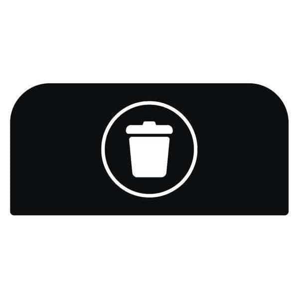 Recycle Label, 8-1/2"H x 1-25/32"W, Blk