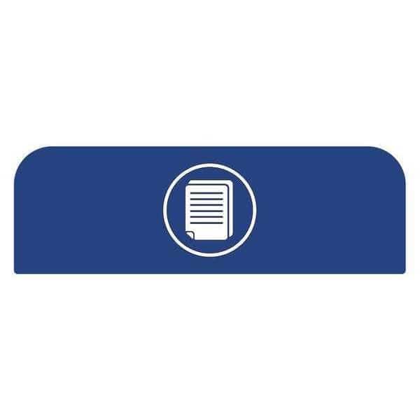 Recycle Label, 8-1/2"H x 1-25/32"W, Blue